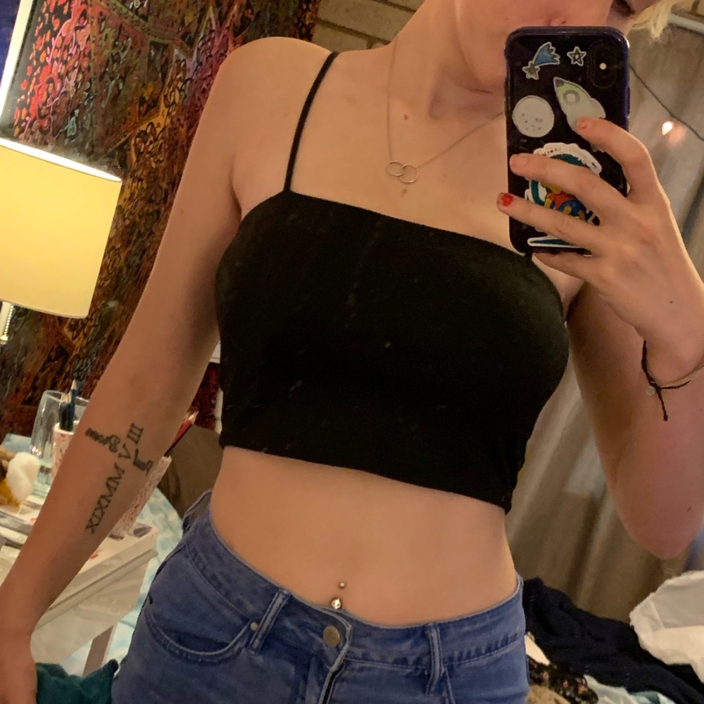 Black crop top